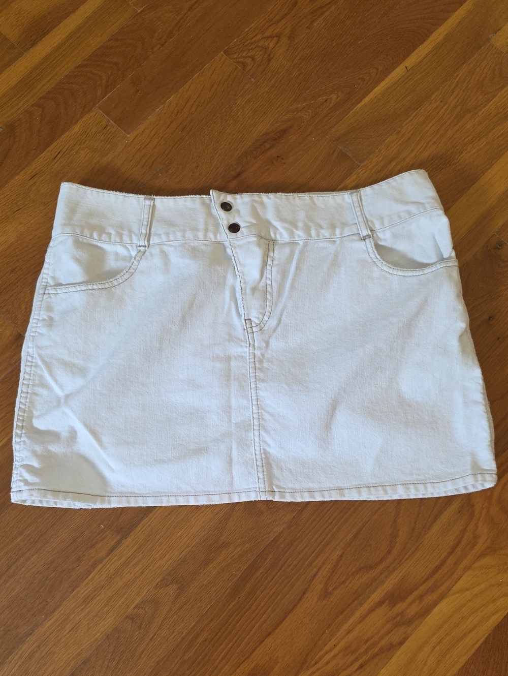 American Eagle Outfitters White Denim Mini Skirt